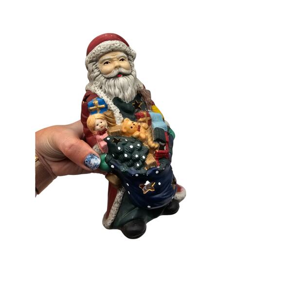 Vintage 1970s Canta Claus Tea light Candle Holder Display - Picture 5 of 5